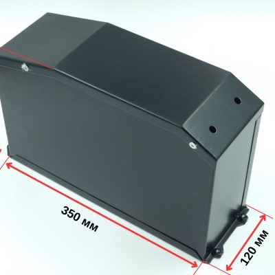 Металевий корпус для акумулятора 350х120х226 (Чорний)